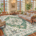 9x12 Area Rugs for Living Room, Large Washable Rug, Dining Room, Low Pile by Zesthome