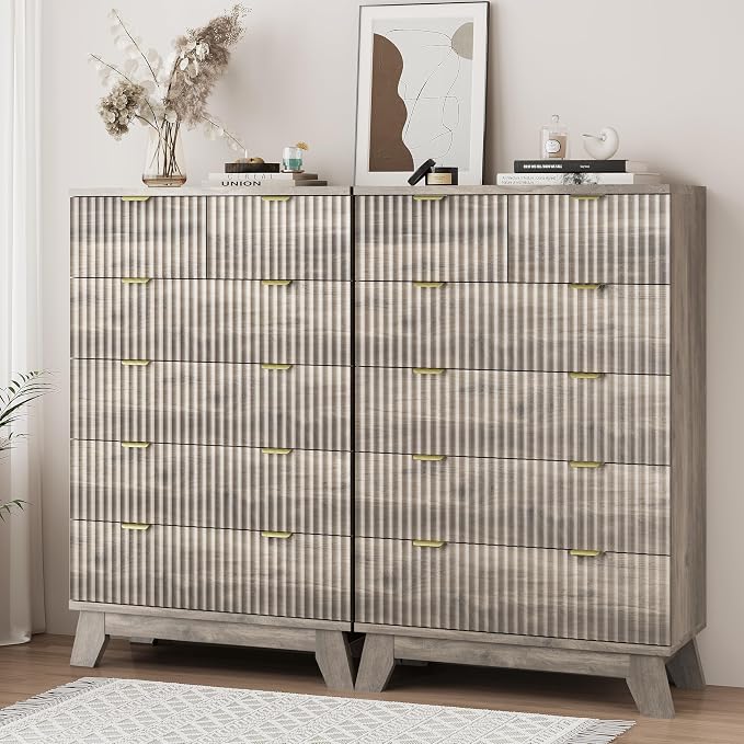 Xixini Fluted Dresser for Bedroom - Image 4