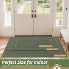 BEQHAUSE Dirt Trapper Door Mat 32" x 72", Non-Slip Washable Doormats, Low - Image 2