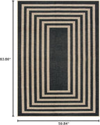 Lahome Modern Geometric Easy Jute Outdoor Rug, 5x7 Patio Living Room Rug | - Image 2
