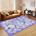 DUKINO 5x7 Area Rugs, Floral Washable Rug - Image 9