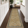 Washable Natural Sage 2x10 Entryway Long Runners by HazoHaus