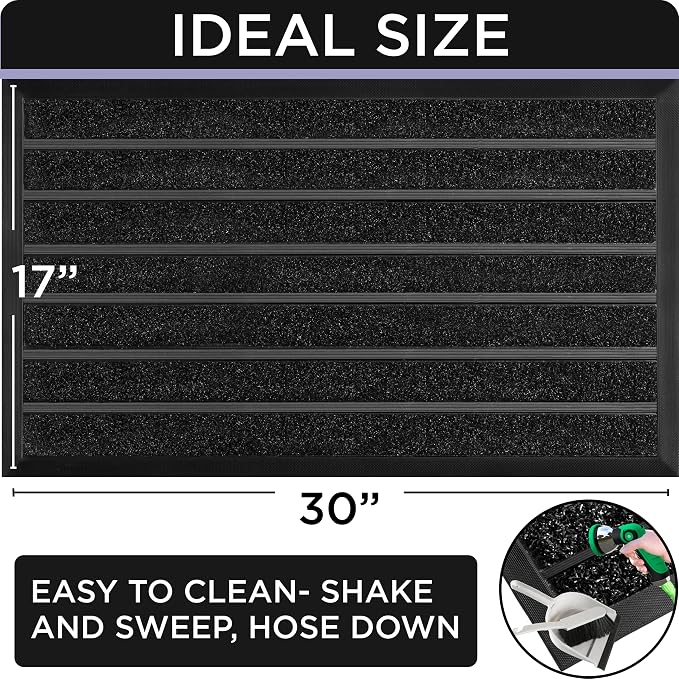 ubdyo Extra Durable Door Mat Outside Entrance | Dirt Trapping, Non-Slip Backing - Image 2