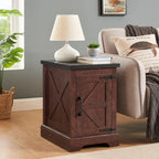 24" H Farmhouse End Table, Rustic Wood Sofa Side Table - Image 8