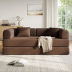 79in Convertible Sofa Bed, Corduroy Boneless Couch Bed, Futon Sleeper Sofa Pull - Image 8