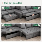HONBAY Modular Sectional Sleeper Sofa - Image 5