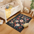 DUKINO 3x4 Area Rug, Floral Washable Rug - Image 6