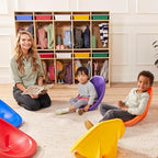 ECR4Kids Plastic Leaf Scoop Floor Rocker Seat, Classroom Furniture - Image 2
