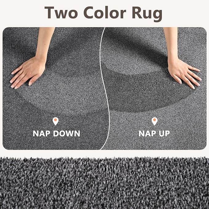 4x6 Black/White Area Rug Washable Non-Slip Soft - Image 9