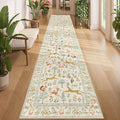 DUKINO 2.6x12 Hallway Runner Rug, Washable Animal Rug Non Slip, Stain Resistant by DUKINO