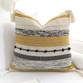 Yellow Mustard Decorative Throw Pillow Cover 20x20 Square Boho Accent by BlissBlush