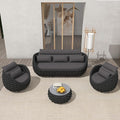 TWT Aluminum Patio Furniture Set Three Seater Sofa Outdoor Furniture Set by TWT