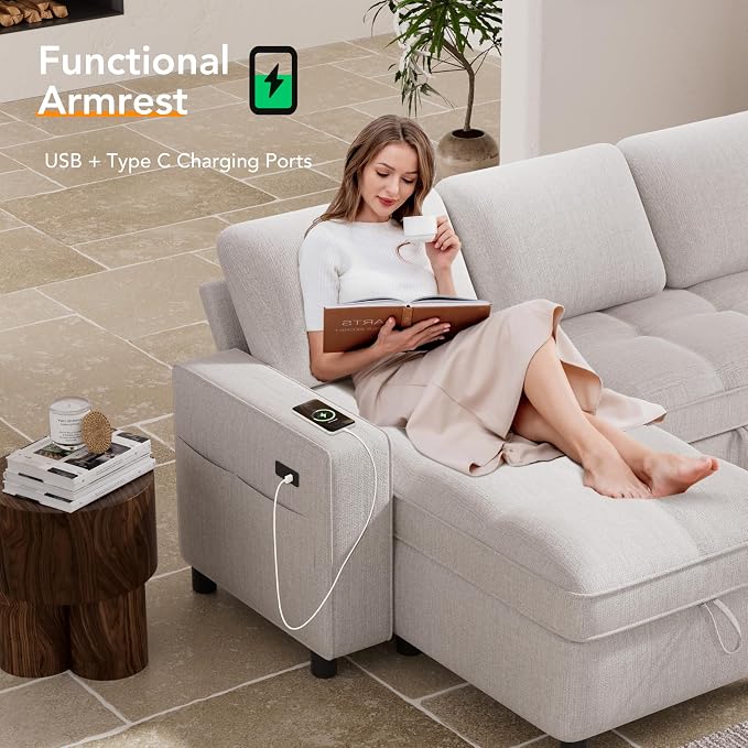 Vipbear 81" Sectional Sleeper Sofa - Image 6