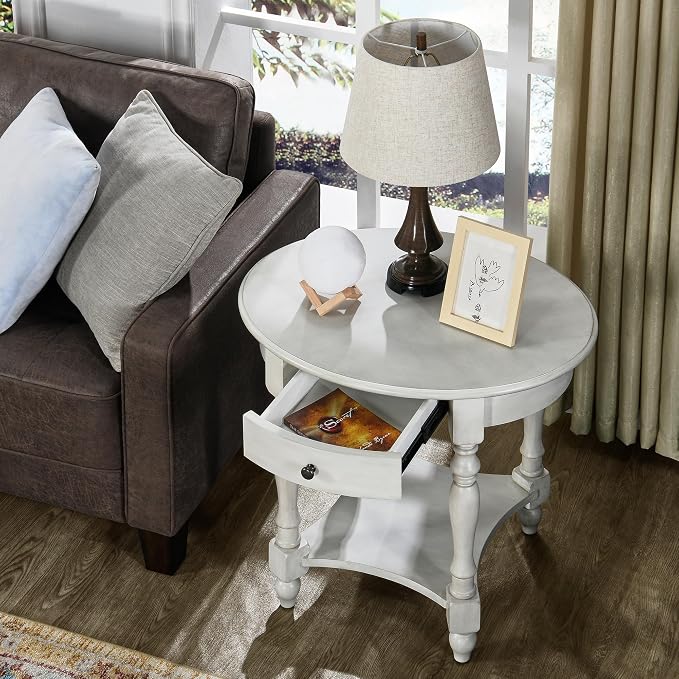 LEEMTORIG Oval Round End Table - Image 4