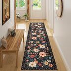 DUKINO 2x8 Runner Rug, Floral Washable Kitchen Runner Rug Non Slip, Soft Indoor - Image 4