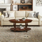 LKTART 42" Vintage Oval Coffee Table - Image 8