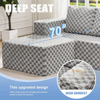 Hobestluk Modular Sectional Sofa Memory Foam Couch Sofa Bed Loveseat - Image 4