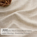 PleatedDrapes Natural Linen Viral 105 Inch Curtains - Image 2