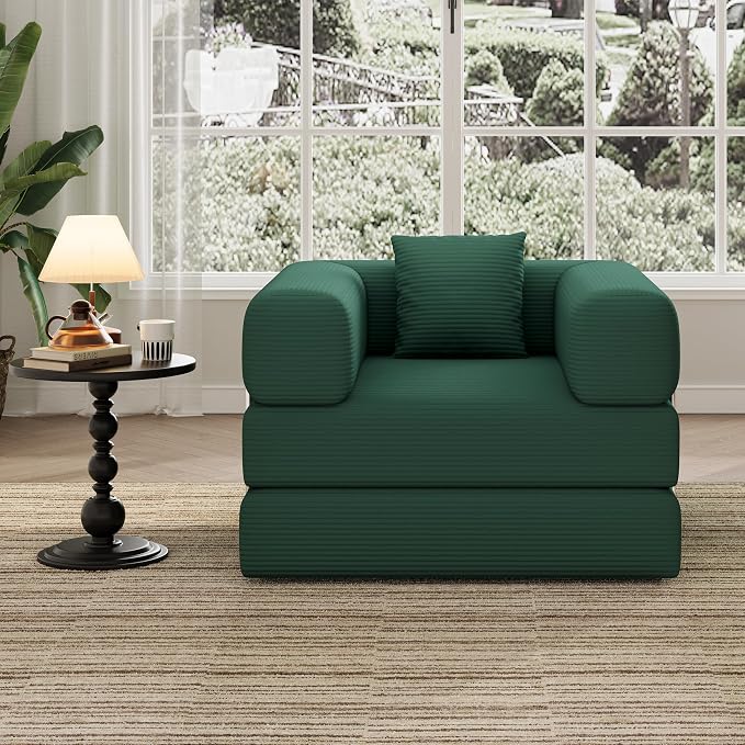 BSHOMGI Folding Sofa Bed, 2 in 1 Convertible Sofas to Lounger Comfy Single Bean - Image 5