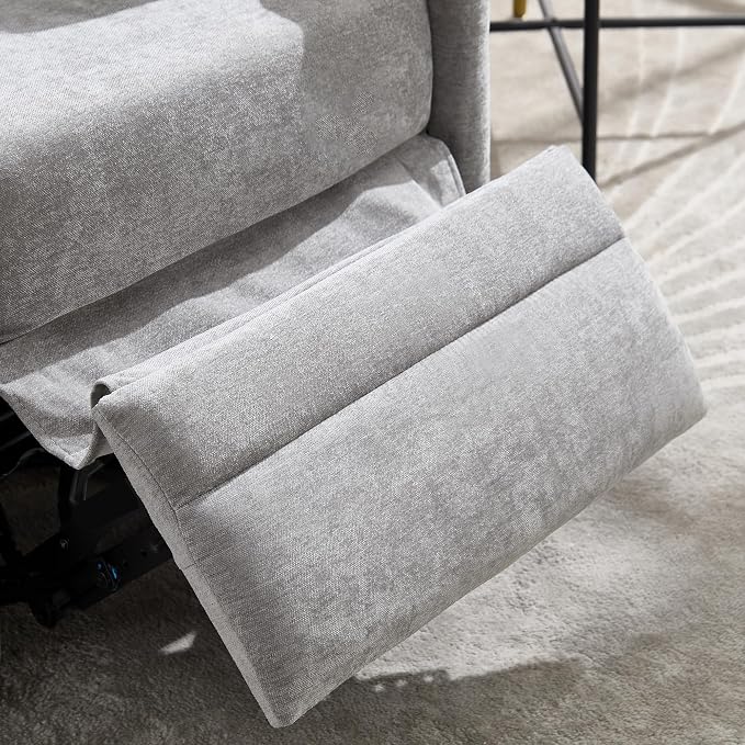Manual Recliner 360°Swivel Glider Rocking Chair, Upholstered Nursery Adult - Image 9