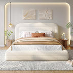 Homkdom Cloud Bed Frame with Headboard, Upholstered Soft Queen Bed Frame with by ElevateYourHome%EF%BC%8CEnhanceEver