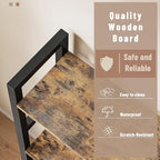 INNOD Triple 4 Tier Book Shelf, Large Industrial Bookcase - Image 5