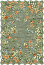 Front Door Mat Indoor Outside Entrance, 2x3 Sage Green Floral Rug | Non-Slip - Image 9