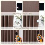 100% Blackout Curtains 96 Inch Length 2 Panels Set - Image 5