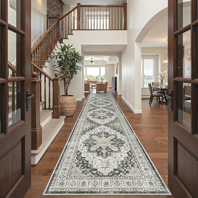 Madane Hallway Runner Rug 3x14 Washable Kitchen Runners Long, Low-Pile - Image 3