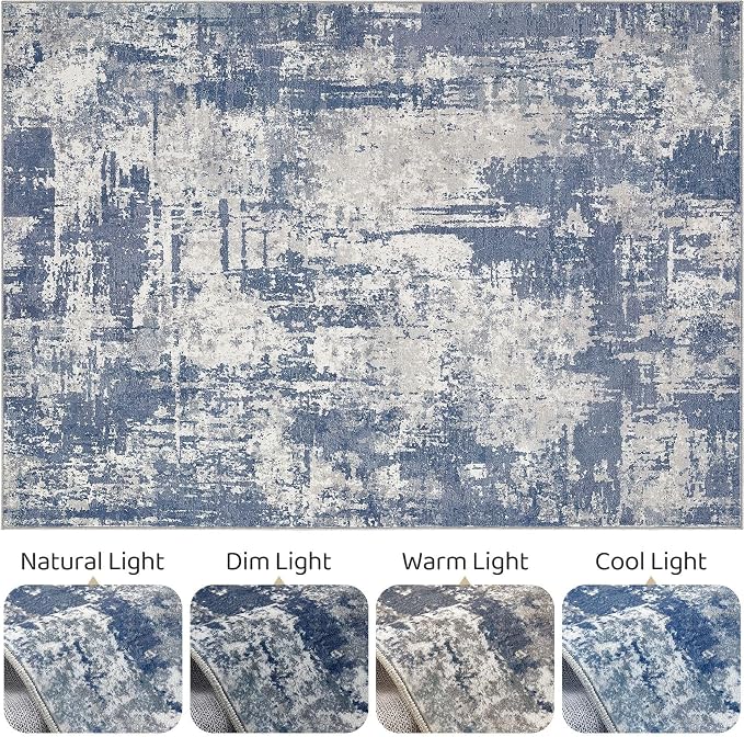 LOONGRUG 7x10 Area Rug Washable Large Neutral Modern Living Room Rugs | - Image 9