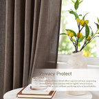 RYB HOME Sheer Curtains 102 inches, Extra Long Floor to Ceiling Curtains | Half - Image 2