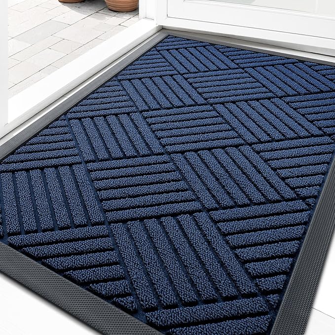 OLANLY Front Door Mat Outside Entrance, Waterproof Heavy-Duty Doormat | 29.5x17 by OLANLY