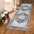 Yamaziot Washable Runner Rug, 2x5 Non-Slip Boho Vintage Hallway Kitchen Rug | - Image 7