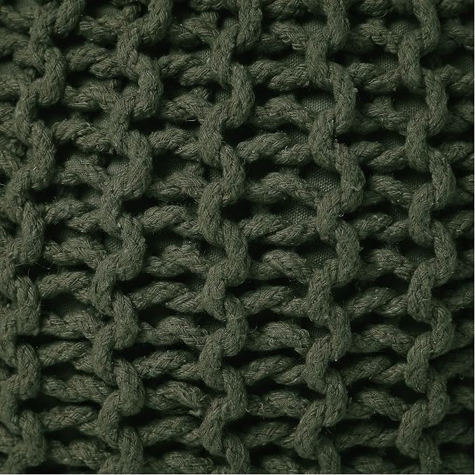 REDEARTH Round Hand Knitted Pouf - Image 7