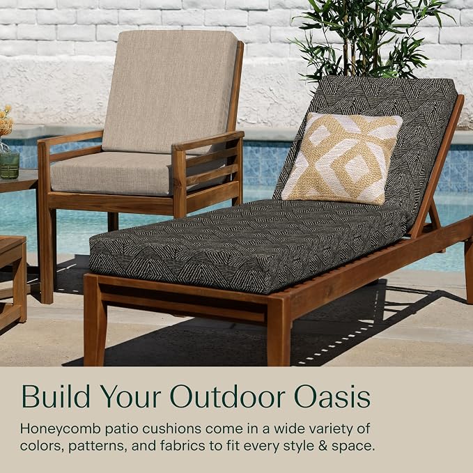Honeycomb Outdoor Chaise Lounge Cushion - Image 4