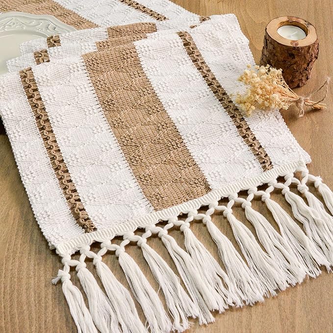 FEXIA Boho Table Runner for Hoilday Spring Home Decor by FEXIA