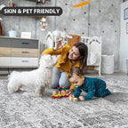 Aelenmu 6x9 Area Rugs for Living Room Washable Bedroom Dining Room Grey | - Image 8