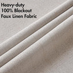 MIULEE 100% Blackout Linen Curtains - Image 5
