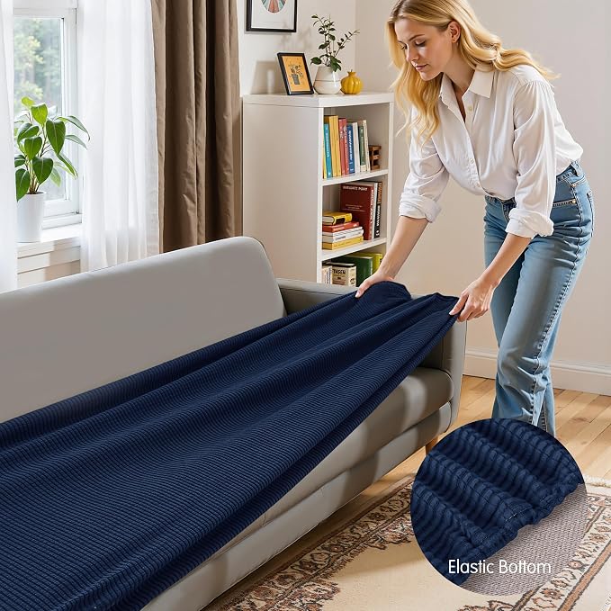 Hokway Stretch Couch Cushion Covers, Stretch Sofa Cushion Covers, Washable - Image 4