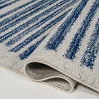 JONATHAN Y Khalil Modern Berber Stripe Cream/Navy Indoor Area Rug, Contemporary - Image 7