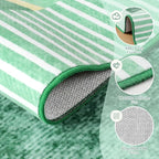 Area Rug 4x6 Green Rug Washable Rugs Non Slip Low Pile Small Carpet - Image 4