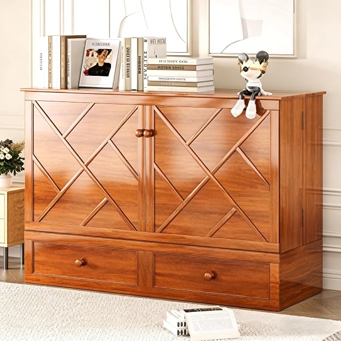 Mjkone Murphy Bed Queen, Cabinet Murphy Bed by Mjkone