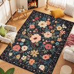 DUKINO 5x7 Area Rugs, Floral Washable Rug - Image 4