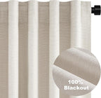 70 Inches Extra Wide Natural Linen Blackout Curtains 84 Inch Long - Image 9
