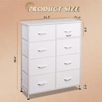 WLIVE Fabric Dresser for Bedroom, Tall Dresser - Image 3