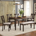 AMERLIFE 6-Piece Farmhouse Dining Table Set by AMERLIFE