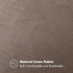 MIULEE Decorative Linen Euro Sham Pillow Covers 24x24 Malt Ball | Boho - Image 3