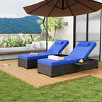 GAOMON Chaise Lounge Chairs Set of 2, Outdoor PE Rattan Chaise Lounge Chair - Image 8