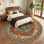 RELEANY Washable Area Rug, Round 10ft, Water Repellent, Pet Friendly, Vintage - Image 2