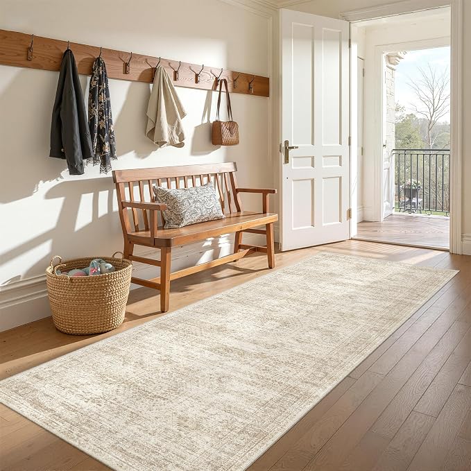 3x8 Runner Rug Non Slip, Washable Hallway Runner Rug, Nursery Room, Soft Runner - Image 3